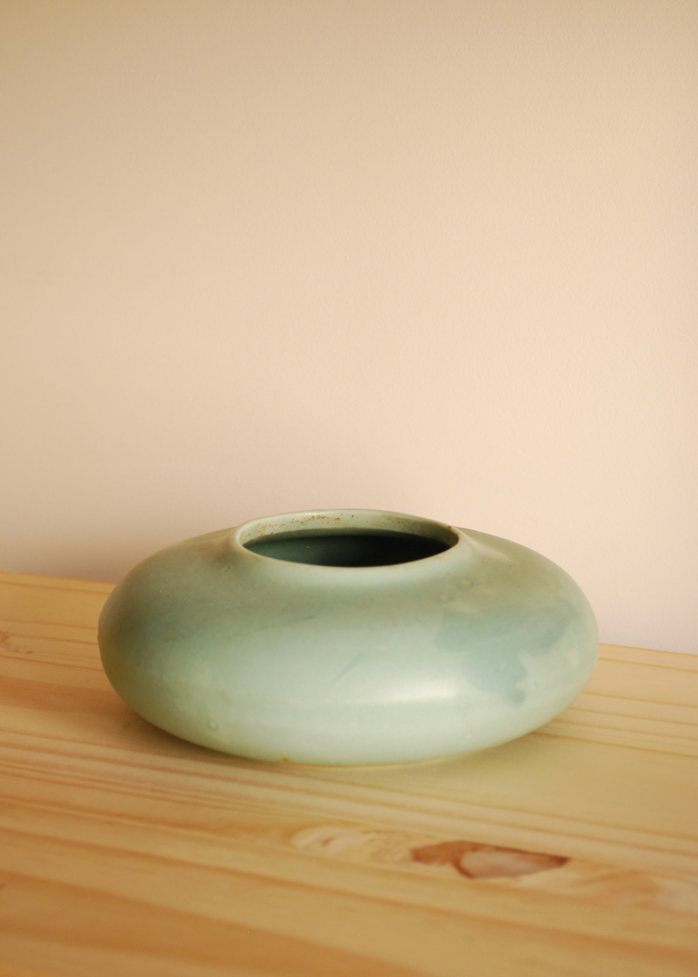 Turquoise Squat Vessel