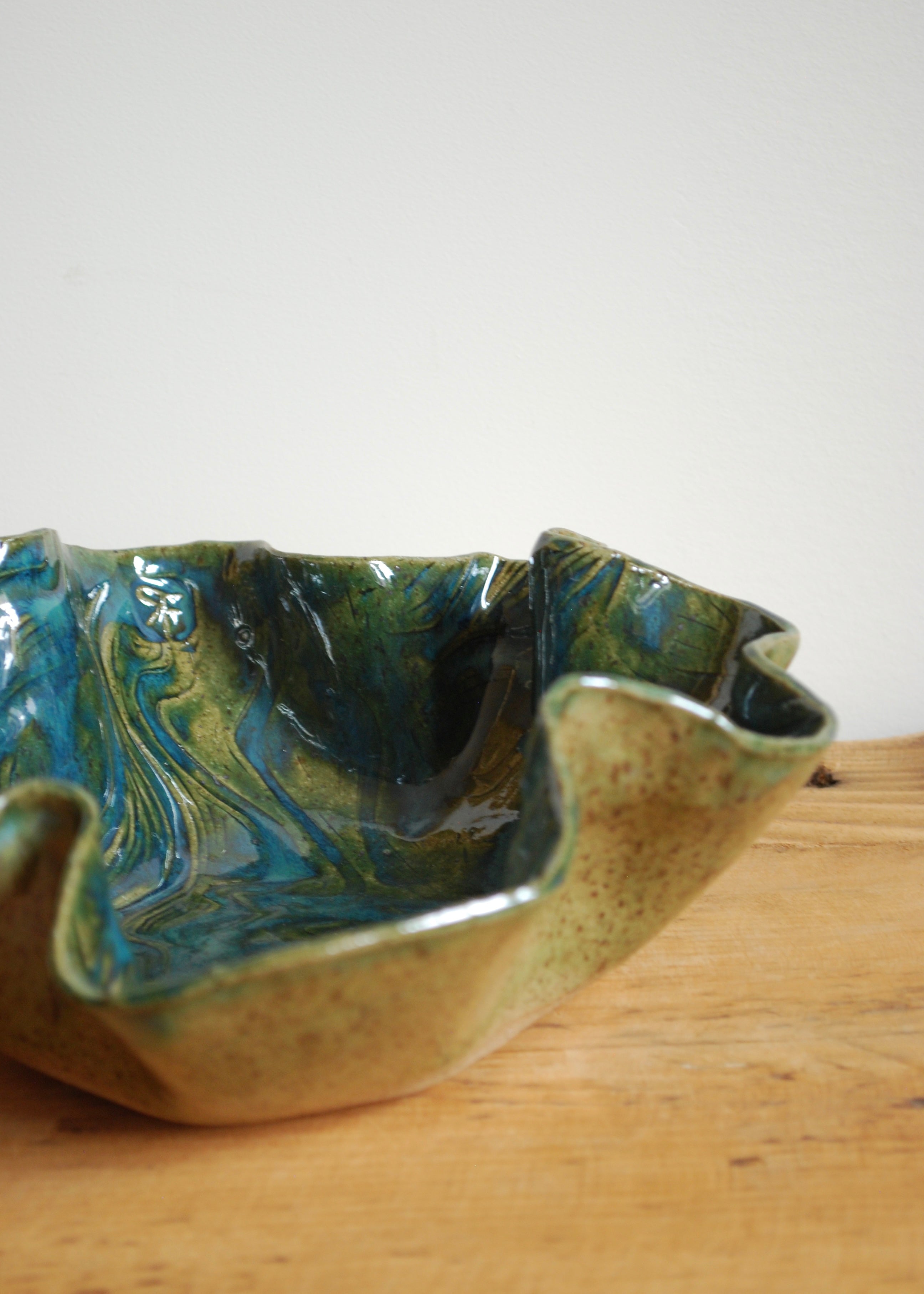 Carved Wavy Bowl