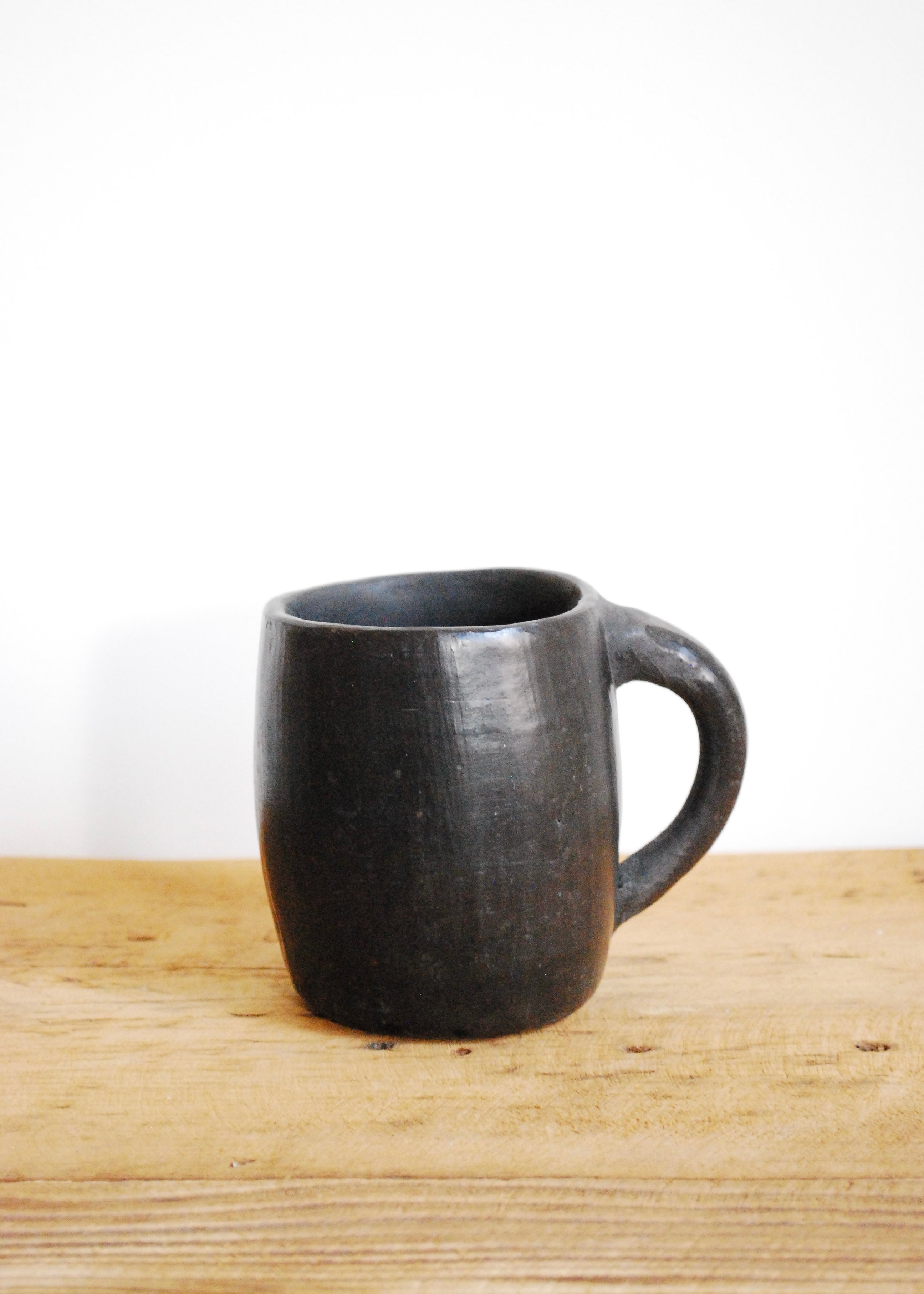 antique brown black Oaxaca pottery mugs