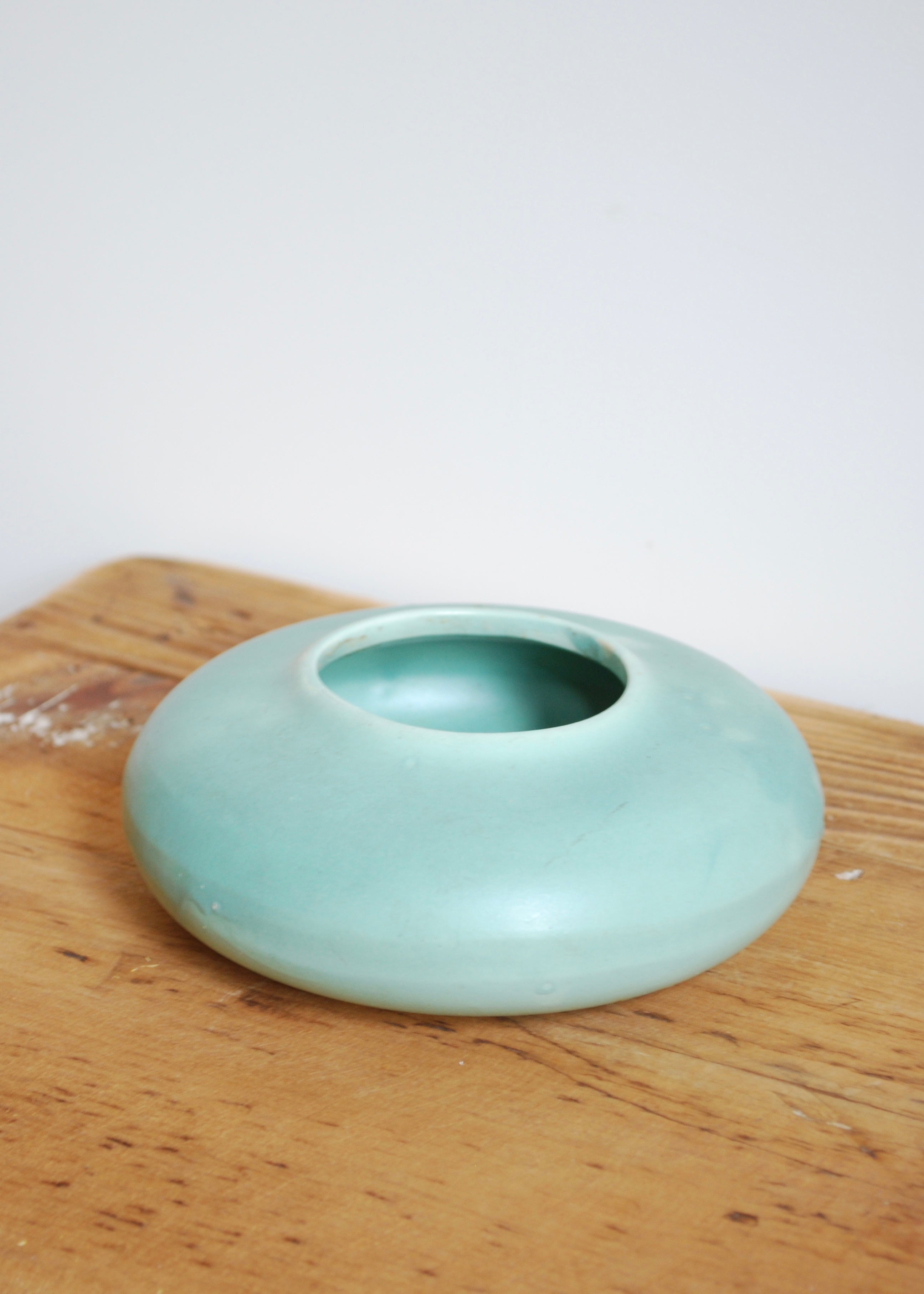 Turquoise Squat Vessel