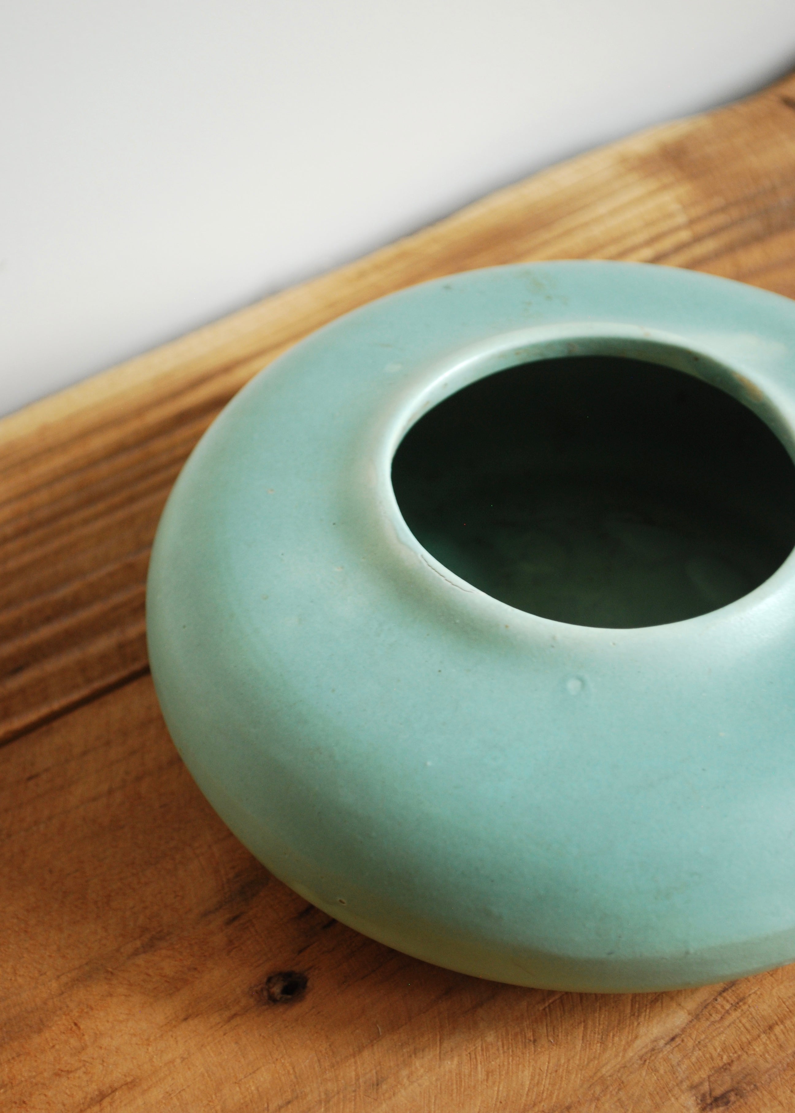 Turquoise Squat Vessel