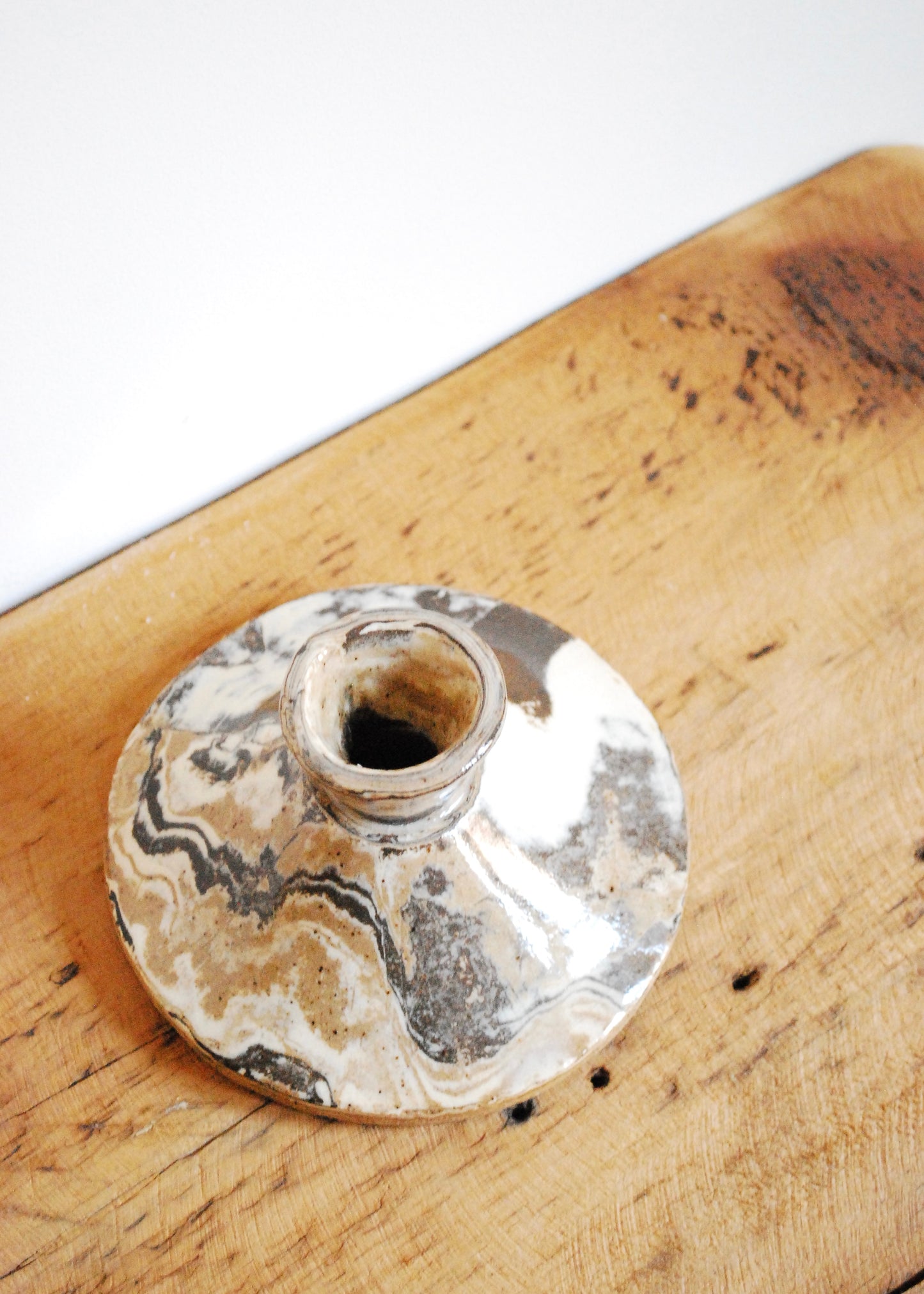 Marbled Candle Holder in Multiple Clays