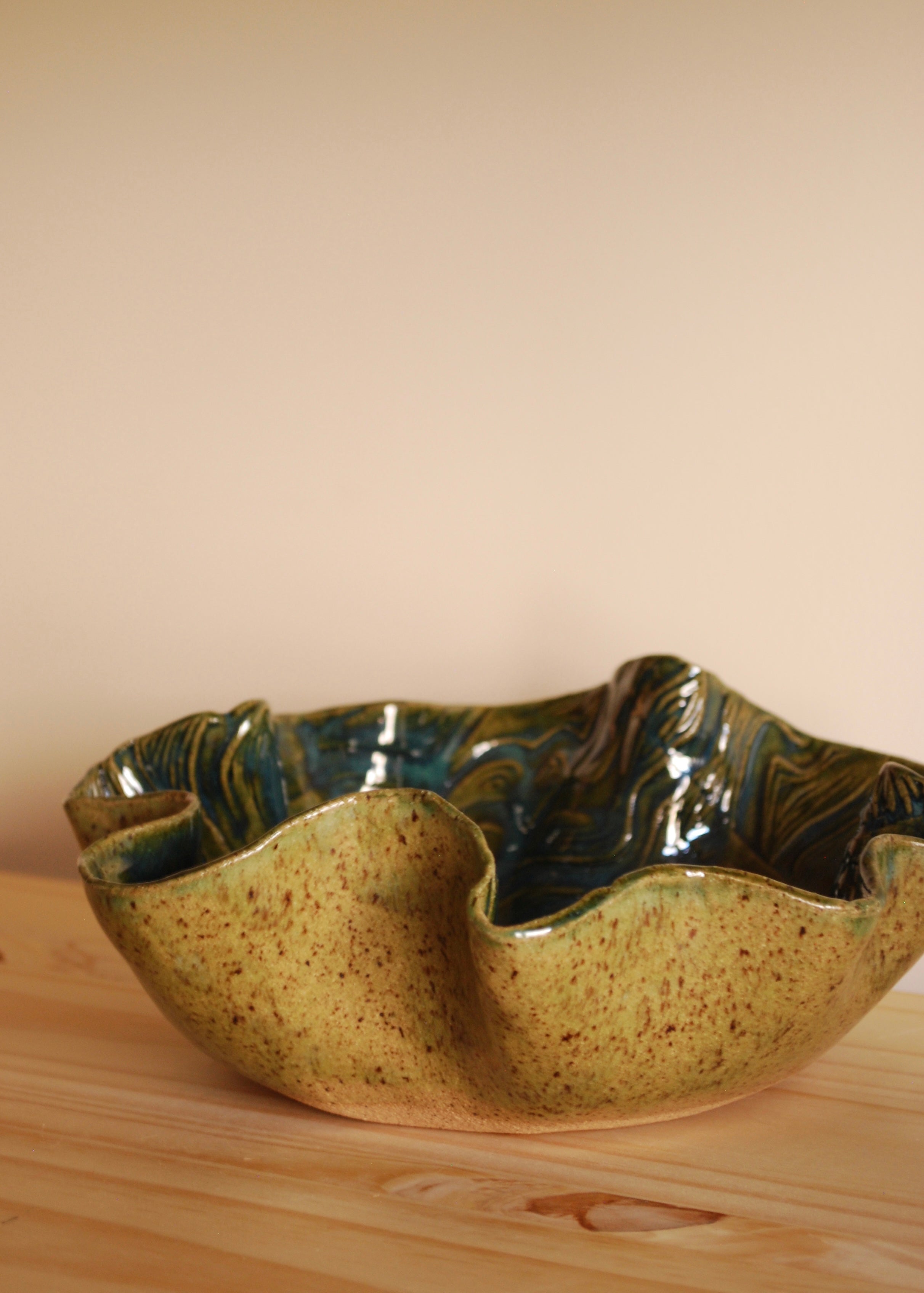 Carved Wavy Bowl