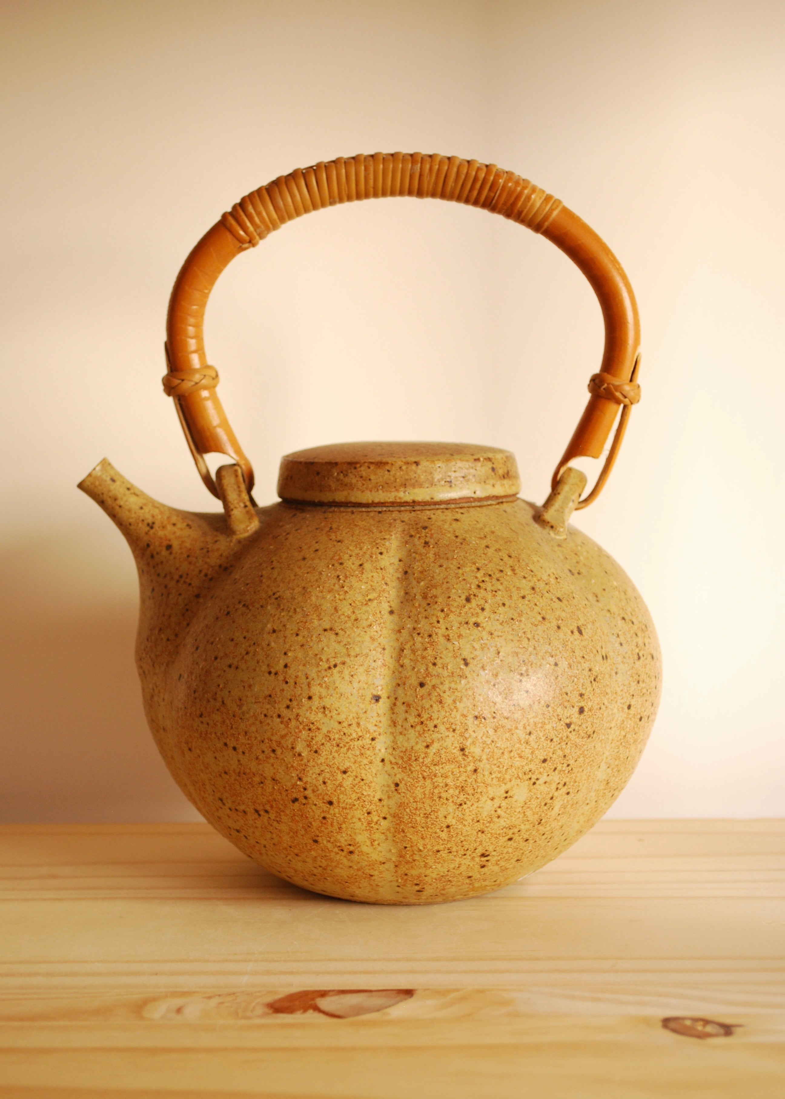 Studio Rustic Tea Pot with Rattan Handle