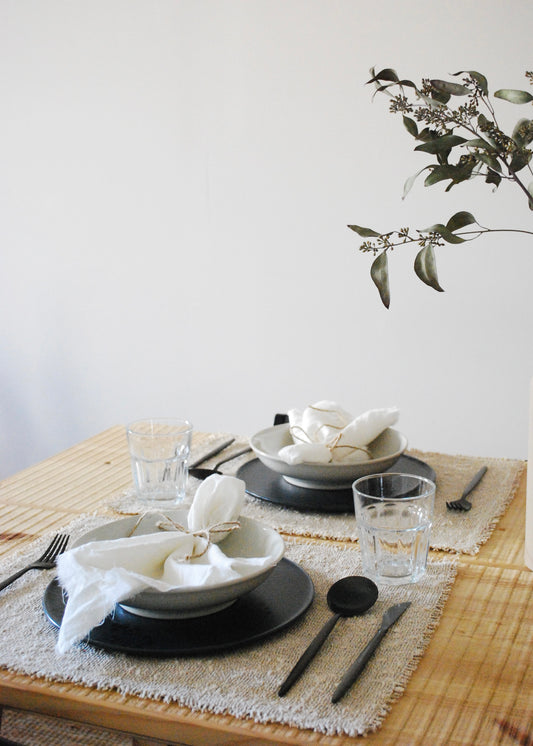 Rustic Weave Linen Placemat Set