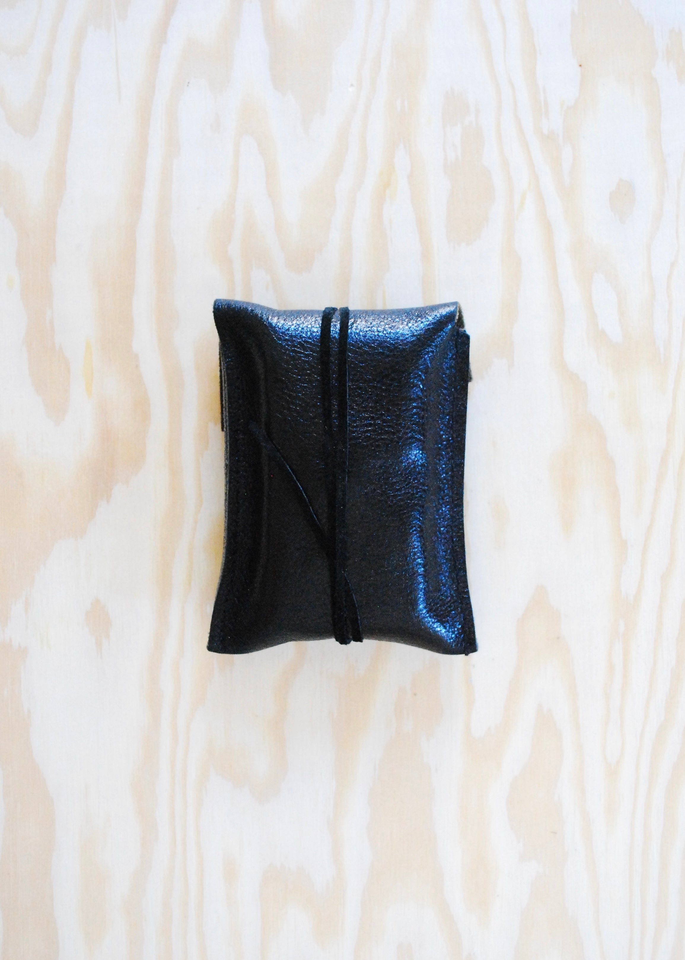 handmade upcycled leather point and shoot camera case black