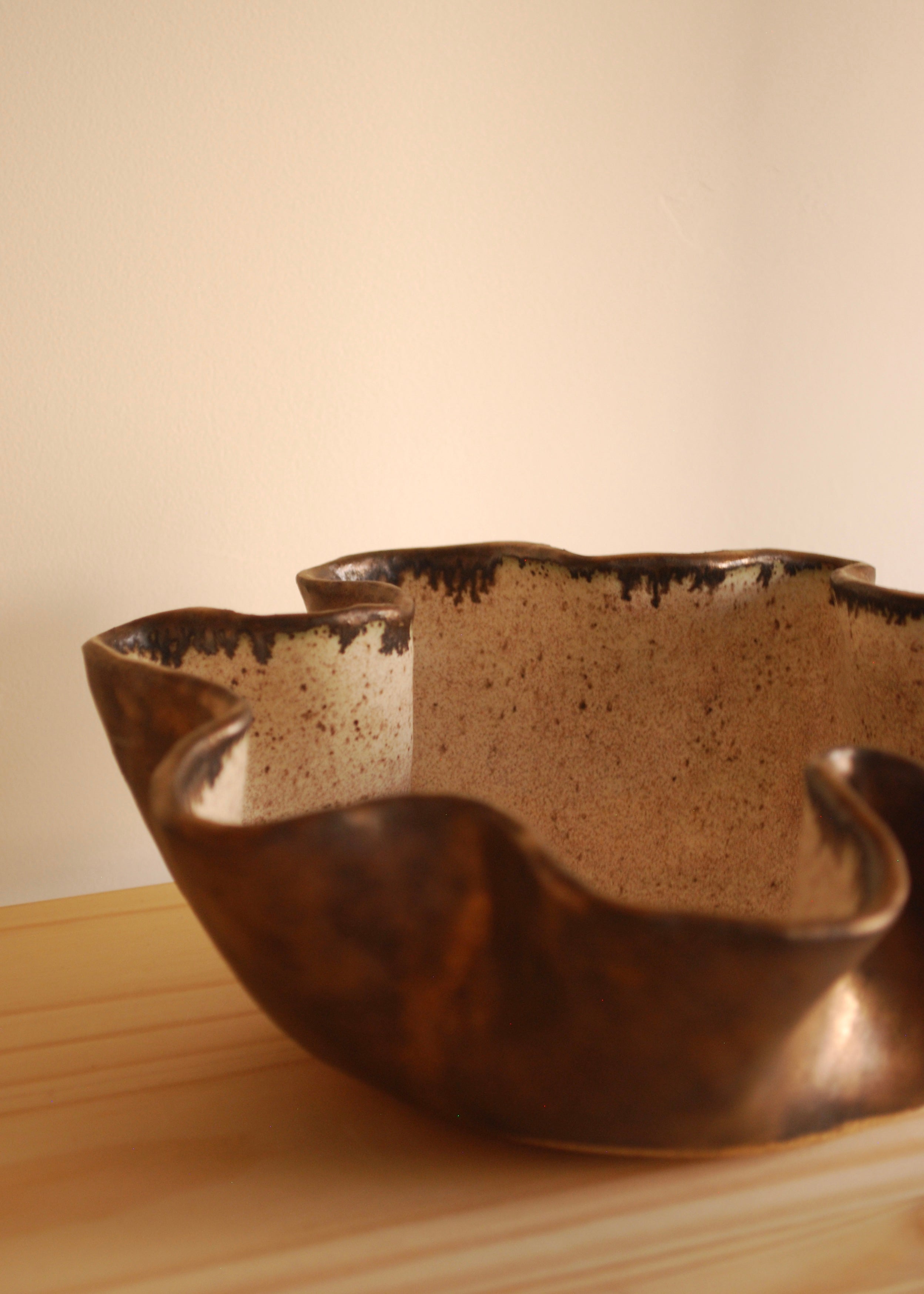 Bronzed Wavy Bowl