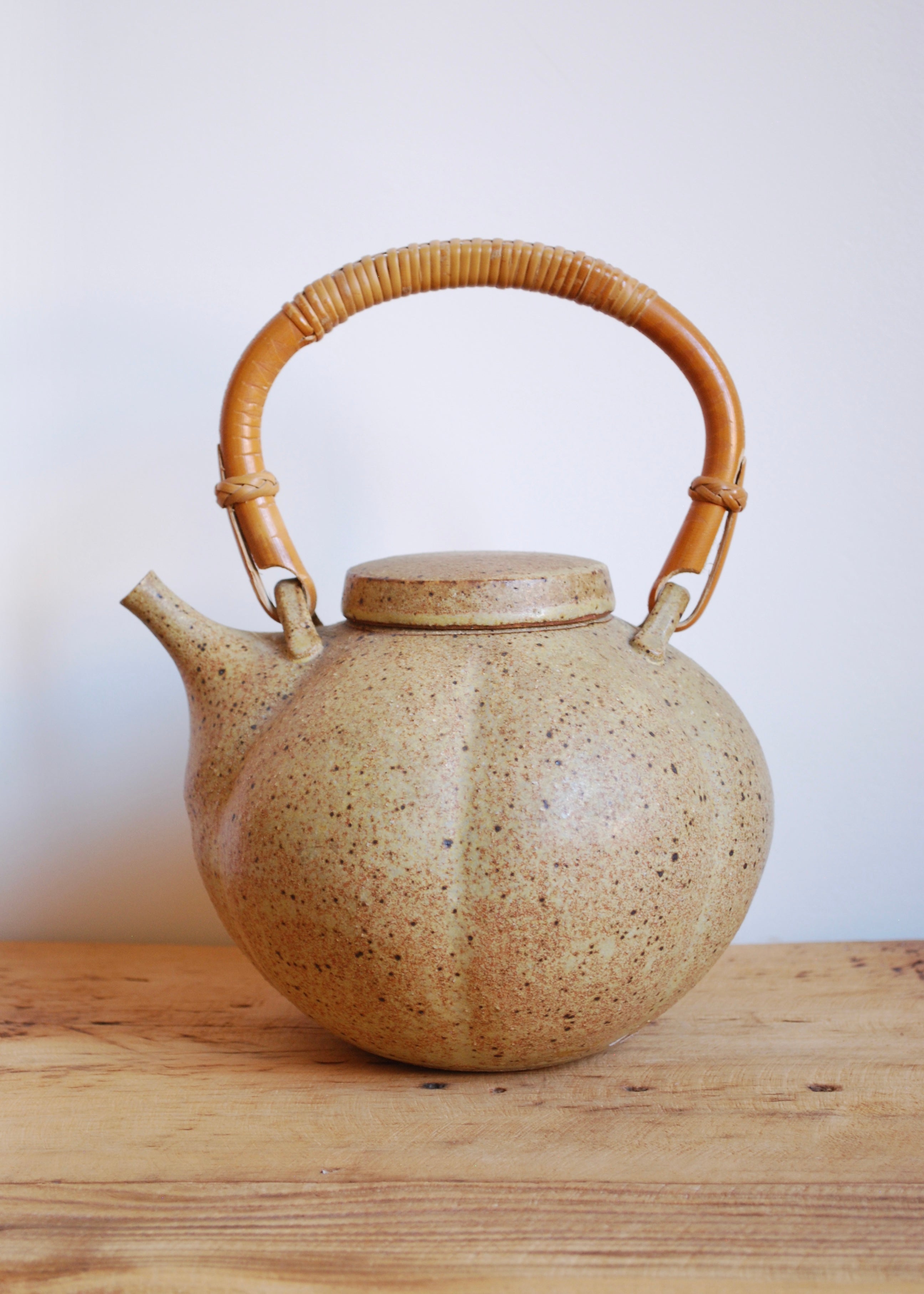 Studio Rustic Tea Pot with Rattan Handle