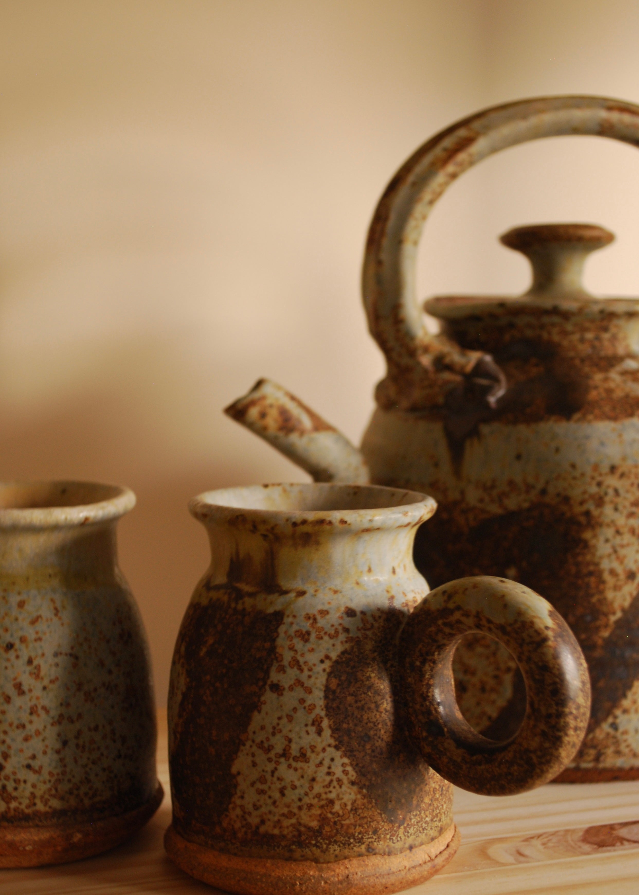 Antique Kettle and Mug Set
